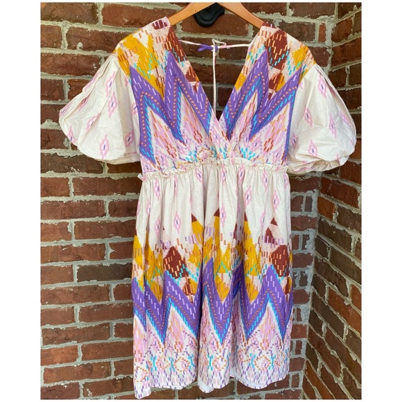 NWT Anthropologie Not So Serious Abstract Embroidered Dress  SZ Small - Picture 3 of 16